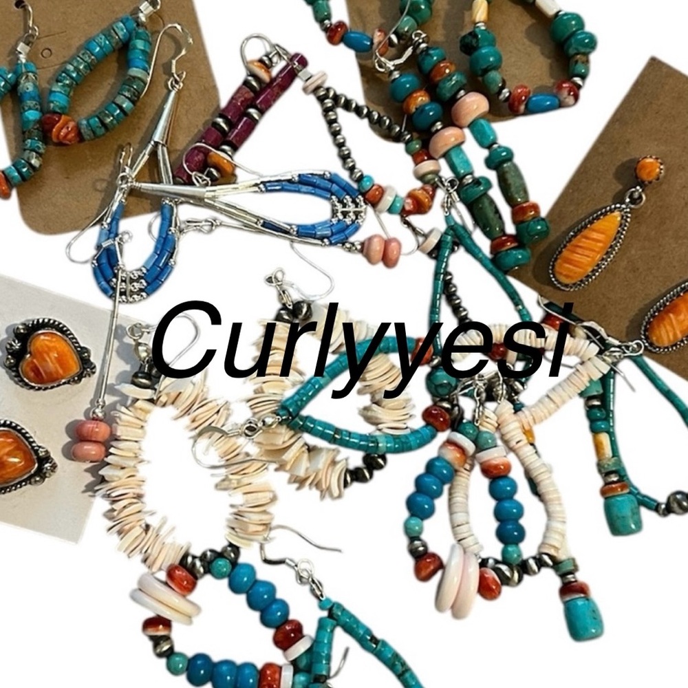 Sterling Silver 925 Turquoise, Pink Conch or Spiny Earring!🔥🔥🔥NO Cancellations☺️